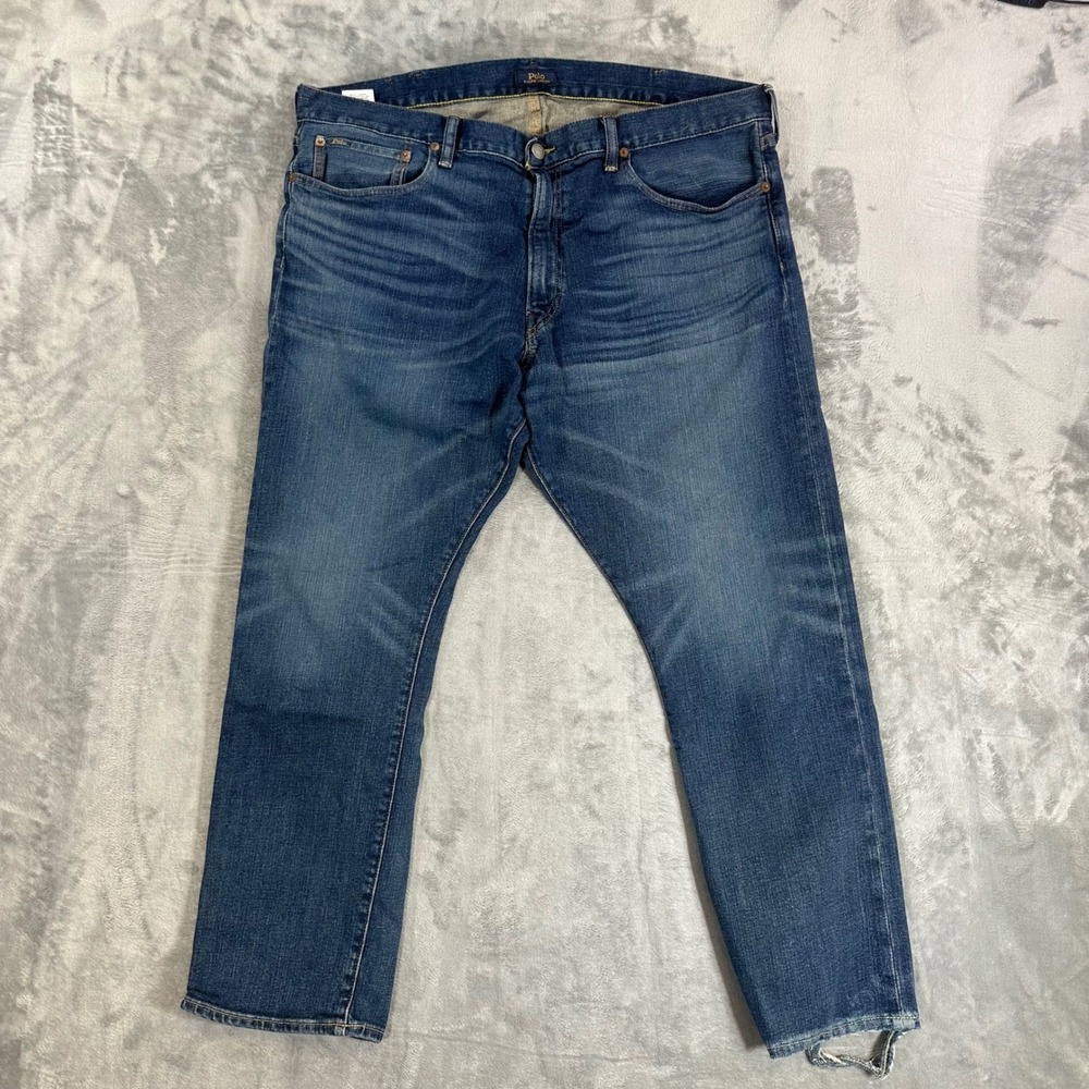 Polo Ralph Lauren Varick Slim Straight Jeans Men's 40x27 Blue Tag Size 40x30